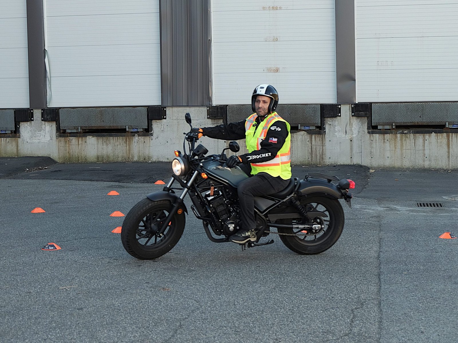 Instructor performing uturn