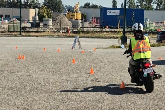 Motorcycle Skills Test Slalom
